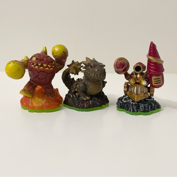 Lot of 3 Skylanders Figures Drill Sergeant Bash Eruptor - Picture 12 of 12
